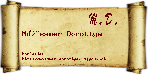 Mössmer Dorottya névjegykártya